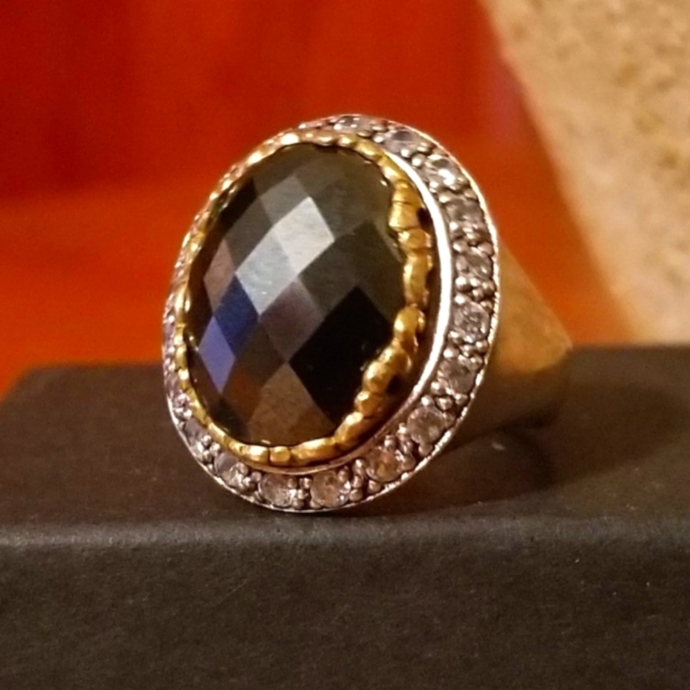 Silpada Sterling Silver & Hematite Ring
